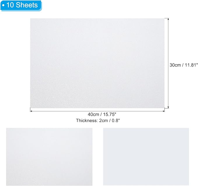 PATIKIL White Shiny EVA Glitter Foam Sheet 16x12 Inch 2mm Thick - Image 2
