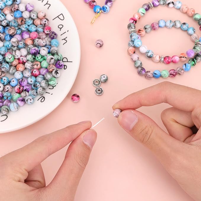 500pcs Craft Beads for Jewelry Making, for Bracelets Making, Space Acrylic - Image 3