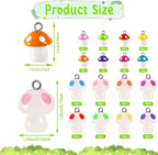 Augshy 64 Pcs Mini Resin Mushroom Charms, Luminous Mushroom Beads - Image 2