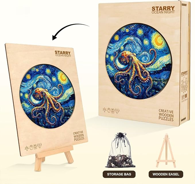 Ocean Night Octopus Puzzles Adults Gifts - Image 5