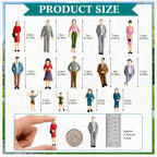 Namalu 98 Pcs 1: 25 Scale Miniature People Figurines Tiny Painted Model Train - Image 2
