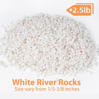 Pulovin 2.5 lbs White Aquarium Gravel, 1/5 Inch White Rocks - Image 2