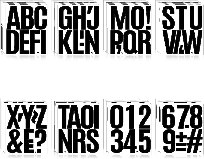 Letter Stickers, Mailbox Numbers, 4 Inch Waterproof Vinyl Alphabet | 4 Inch by Llewyn