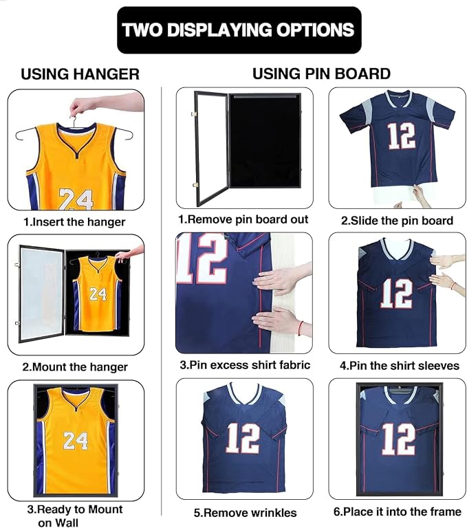 Jersey Frame Display Case 2 Pack, Lockable Shadow Box Sports Jersey Frame - Image 4