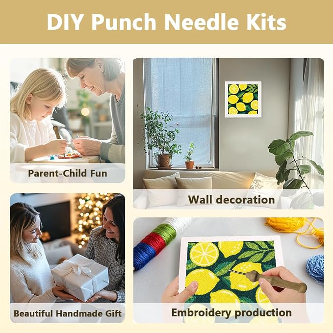 Doodlream Lemon DIY Punch Needle Embroidery Kit - Image 4