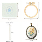 ZOCONE 4 Packs Embroidery Necklace Kits, Embroidery Pendant Kit Mini Cross - Image 3