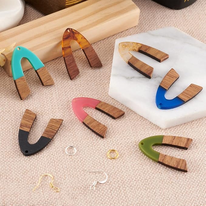 FASHEWELRY Resin Wood Earring Kit - Image 2