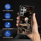 Case for Samsung Galaxy S26 Ultra Case, Skeleton Reader Goth Floral Design- - Image 3