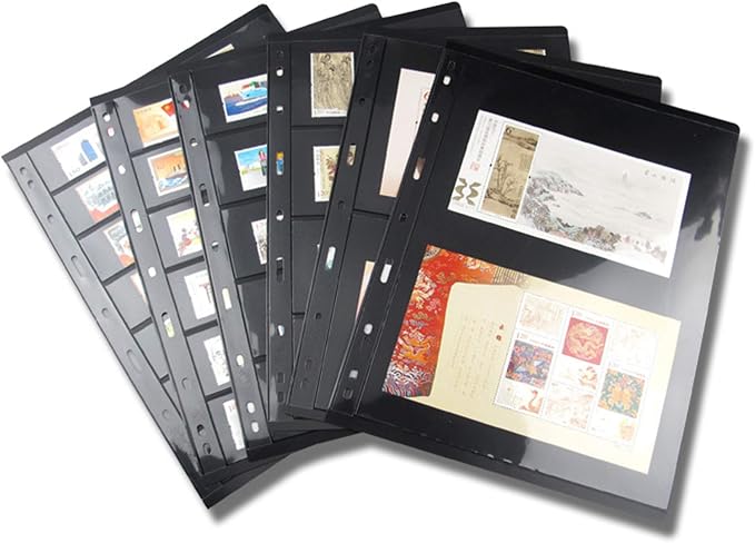 MUDOR 20 Sheets Stamp Pages for Collection Album Binder Book, 1 Pocket | Holds - Image 7