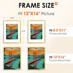 FIXSMITH 12x16 Picture Frame Gold Set of 2, Photo Frame - Image 2