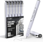 JusArt Fineliner Pens, 0.25mm Ultra Fine Point Pens 01, No Bleed, Waterproof by JusArt%7CCreativeArtSupplies