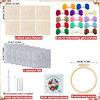 Avtytsda 6PCS Punch Needle Coaster Kit, Easy Punch Needle DIY Embroidery Set - Image 3