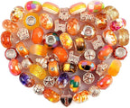 Aipridy European Large Hole Beads, Colorful Glass Charm Beads Set by AIPRIDY