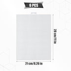 6pcs Plastic Mesh Canvas Sheets, 14 CT Clear - Image 2