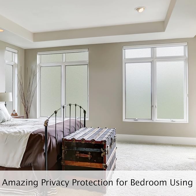 HIDBEA Frosted Window Privacy Film Non-Adhesive, Reusable Window Glass Films - Image 4