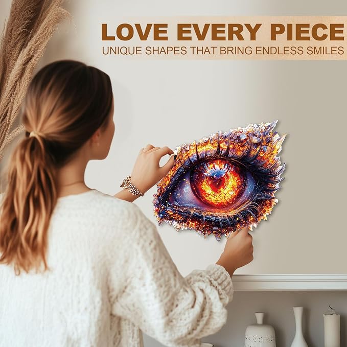 Ember Eye Puzzles Adults Gifts Wooden 90 Pieces 8.5 * 7.7in - Image 6