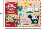 Melissa & Doug Farm Animals Sound Puzzle – 8-Piece Wooden Peg Puzzle - Image 10