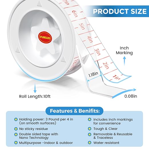 VUBOJO Nano Double Sided Mounting Tape - Image 2