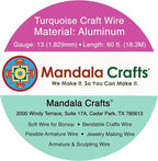 Mandala Crafts 13 Gauge Turquoise Anodized Aluminum Craft Wire, 60 FT | Colored - Image 3