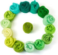 Boutigem 15 Colors 75G Green Needle Felting Wool Roving by BoutigemJewelry