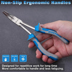 SPEEDWOX Long Reach Bent Nose Pliers 6 Inches 45 Degree Curved Mini Chain Nose - Image 5