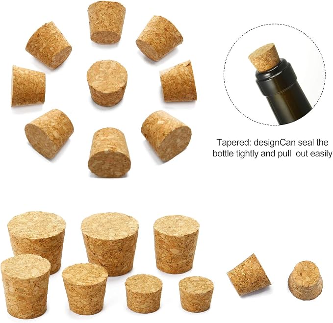 Jetec 100 Pack Assorted Cork Stoppers - Image 7
