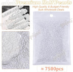 qiipii 7500PCS 2mm Small Pure White Round Half Round Pearls - Image 2