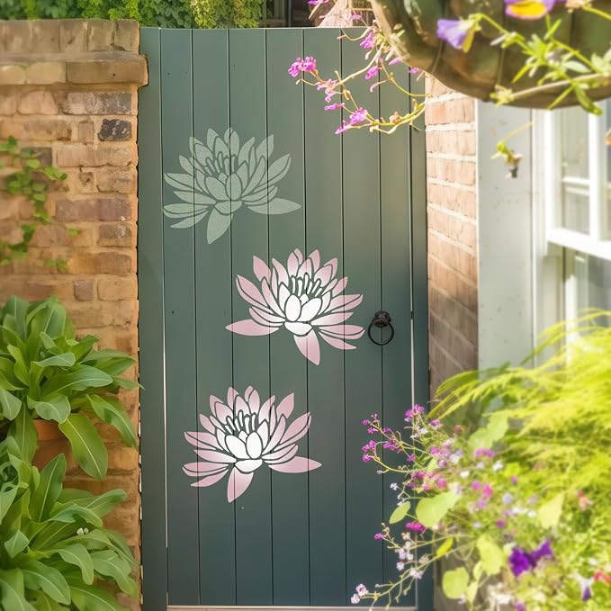 8 Pcs Large Flower Stencils for Painting, 11.81 X 11.81 Inch Flower Stencils - Image 3