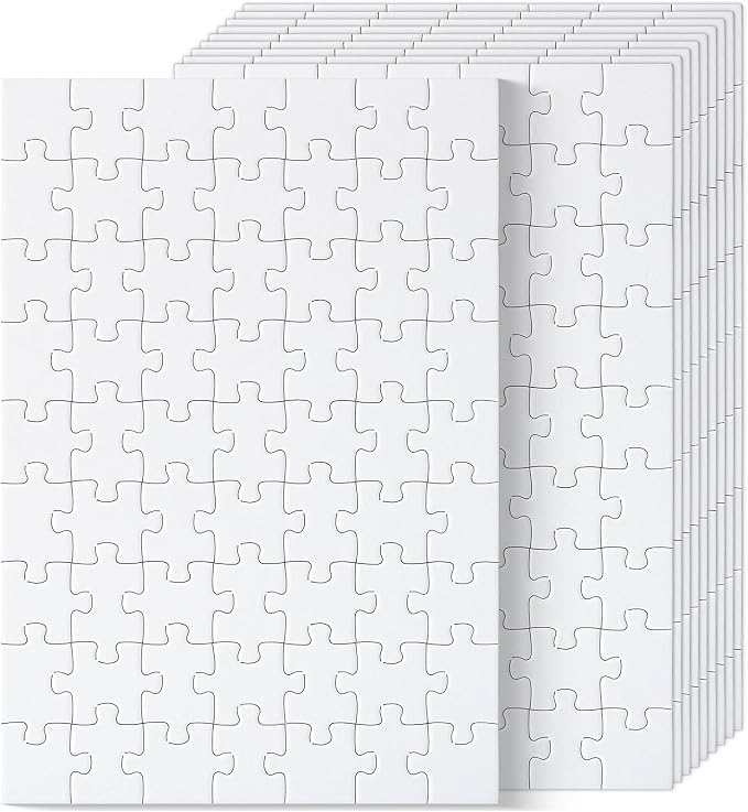 Mr. Pen- Blank Puzzle, 10 Pack, 63 Pieces/Pack, Arts & DIY Crafts by MrPen