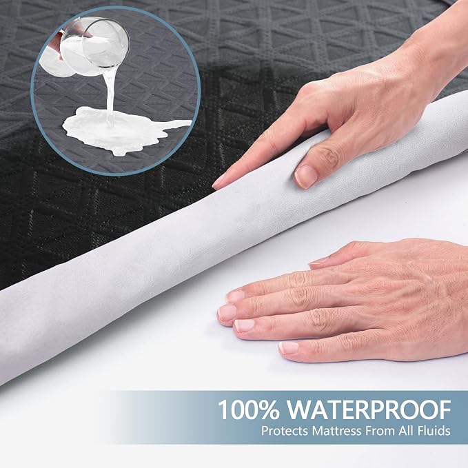 Premium Waterproof Mattress Protector Twin XL Size, Breathable Bed Cover 3D Air - Image 3