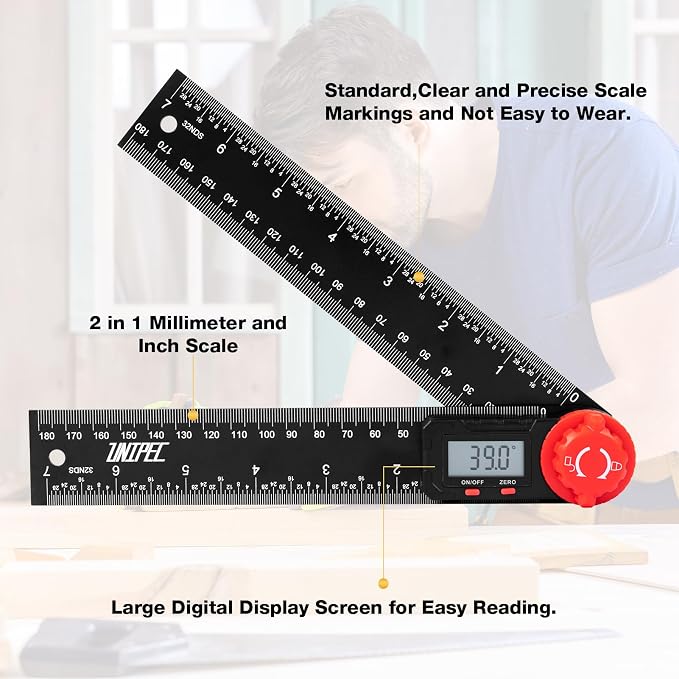 Digital Angle Finder Protractor, Angle Finder Ruler, 7inch 200mm, Angle - Image 7