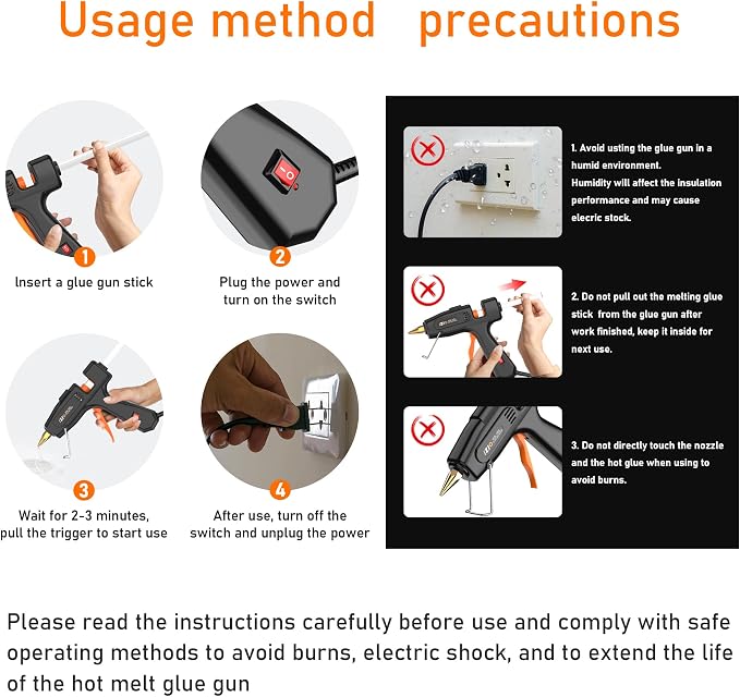 IZIO Hot Glue Gun with 21 Glue Sticks7/16") &Storage Pouch - 100W Fast Heating - Image 6