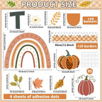 Thanksgiving Pumpkin Bulletin Board Decorations Fall Classroom Decors Leaves - Image 2