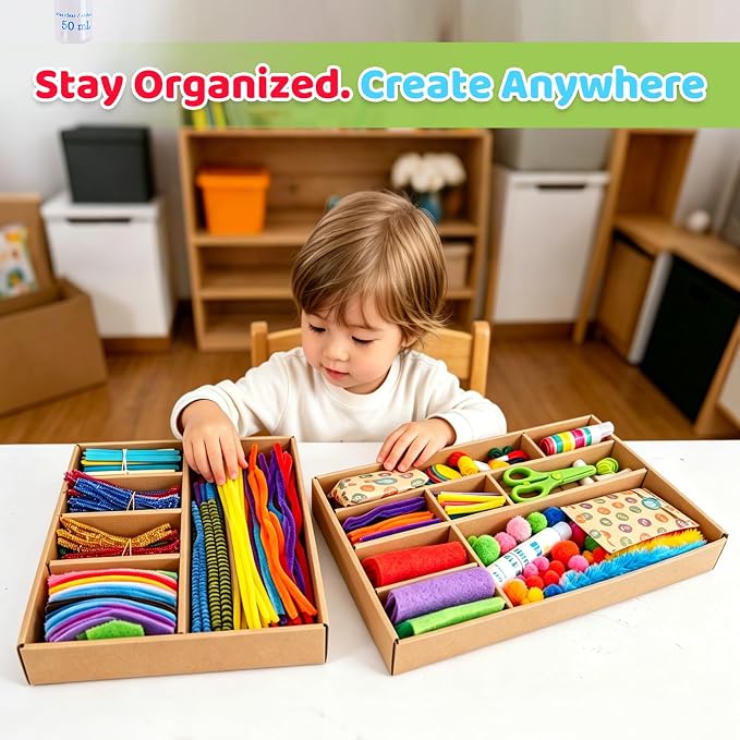 Kid Made Modern Arts and Craft Kit – A DIY 3.8 Pounds of Hobby Craft Supplies & - Image 6