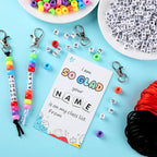 Suncalla 984 Pcs 24 Set Back to School Keychain Making Kit DIY Bead Craft | - Image 2