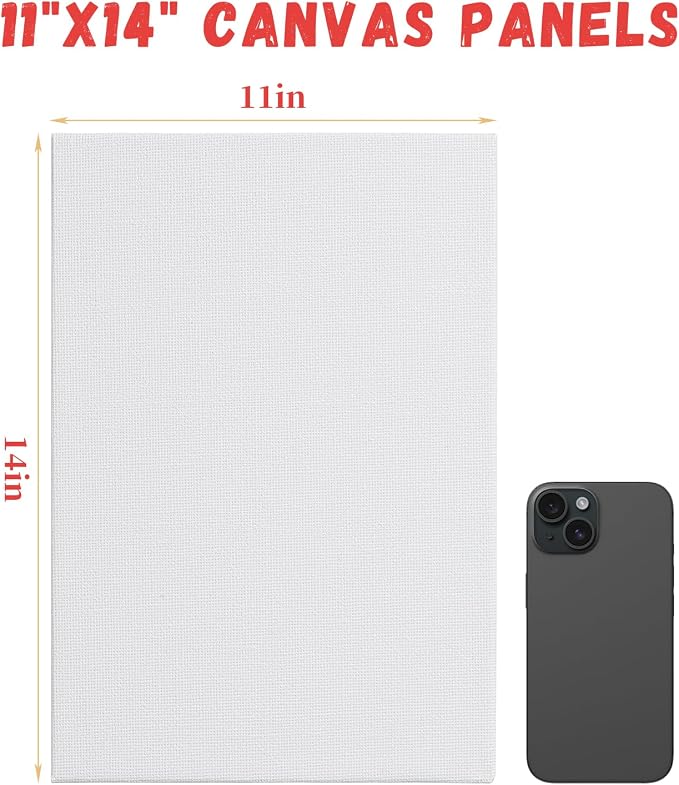 Simetufy 30 Pack Canvas Boards for Painting 11 x 14 inch, Blank Canvas Panels- - Image 8