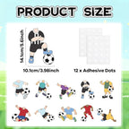 OBUSATT 60 Pcs Soccer Player Theme Cutouts Soccer Bulletin Board Decorations - Image 2
