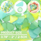 Jetec 25 oz Sea Glass for Crafts Pieces Decor Flat Frosted Sea Glass Vase - Image 3