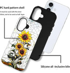 ZHEGAILIAN Case for iPhone 16 Plus, Sunflower Faux Stained Glass Effect Durable - Image 3