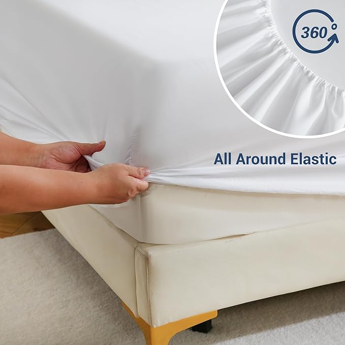 White Bulk Full Fitted Sheet Only Deep Pocket 24 Pack, Quick Sort Bottom Bed - Image 4