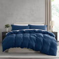 Nestl Navy Blue Duvet Cover Queen Size by Nestl