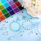 PAXCOO 1820Pcs Crystal Acrylic Beads Faceted Bicone Gem Beads - Image 5