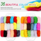 West Bay Needle Felting Kit 109 Pieces Set, Wool Roving 36 Colors - Image 6