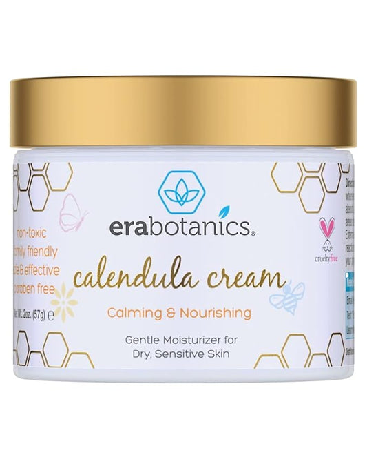 Era Organics Calendula Cream for Babies - Soothing & Nourishing Baby Moisturizer with Cocoa Butter, Rosemary & More - Face & Body Cream for Sensitive Skin, Made in USA