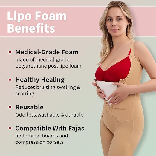 5 Pack Lipo Foam Pads, Tummy Tuck, Flattening Abdominal Compression Garments - Image 5