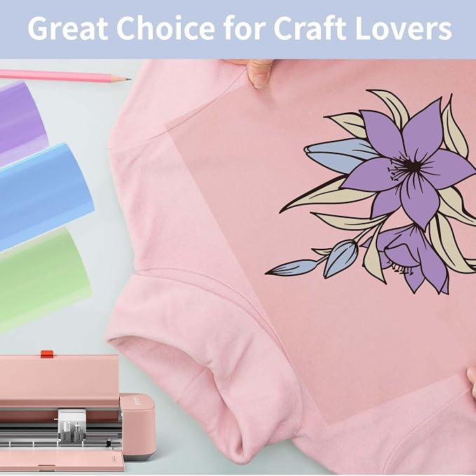 HTVRONT Heat Transfer Vinyl Lilac HTV Rolls, Lilac Heat Transfer Vinyl - Image 5