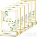 6 Pack Acrylic Sign Holder 5X7 Double-Sided Gold Frames | Gold Picture Frames by AcrylicSignHolderMahjongRacks%EF%BC%8CMahjongBags