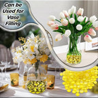ARSUK Flat Glass Marbles Yellow – 1 lb Decorative Glass Pebbles, Smooth - Image 3
