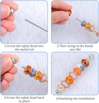 Molain 80 Pcs Beadable Keychain Making Kit, Beadable Keychain Bars Bulk Blank - Image 4