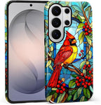 for Samsung Galaxy S26 Ultra Case, Stained Glass Cardinal Bird Pattern Glossy 2 by Teonvpu